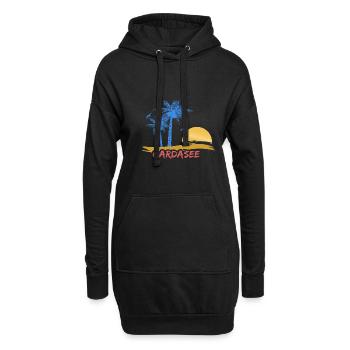 Gardasee - Hoodie-Kleid - Schwarz - Vorne
