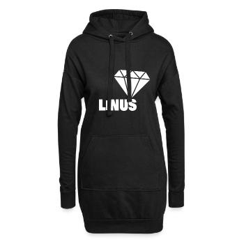 Edel Linus - Hoodie-Kleid - Schwarz - Vorne
