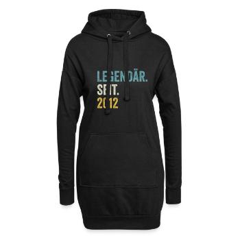 11 Jahre Legendär Seit 2012 11. Geburtstag - Hoodie-Kleid - Schwarz - Vorne