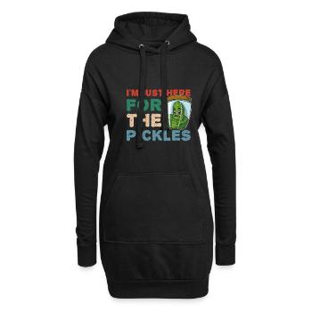 Cornichons Fruit Marinage Concombres Jardin fruitier - Sweat-shirt à capuche long Femme - noir - Devant