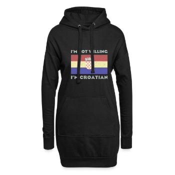 Kroatien Patriotisch Herkunft Balkan SRFJ - Hoodie-Kleid - Schwarz - Vorne