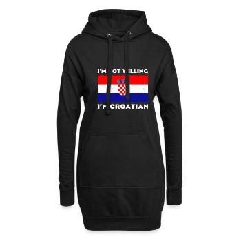 Croatie Origine patriotique Balkans SRFJ - Sweat-shirt à capuche long Femme - noir - Devant