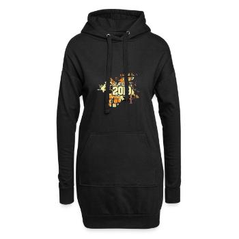 2019 - Hoodie-Kleid - Schwarz - Vorne