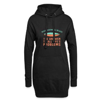 Maniniowali Beach Answer To All Life's Problems - Hoodie Dress - black - Front