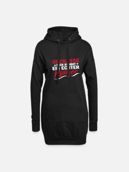 Pfälzer Dialekt Uffbasse hier kommt ein Pfälzer - Hoodie-Kleid - Schwarz