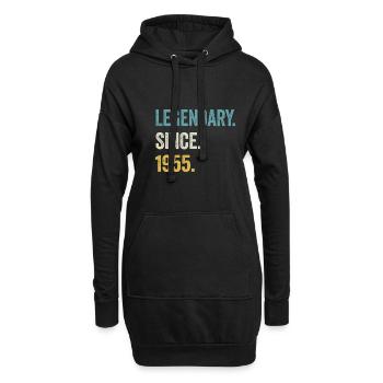 69e anniversaire 69 ans de légende depuis 1955 - Sweat-shirt à capuche long Femme - noir - Devant
