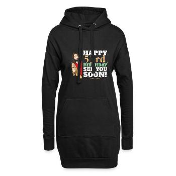 Joyeux 53e anniversaire À bientôt Drôle Jésus Meme - Sweat-shirt à capuche long Femme - noir - Devant