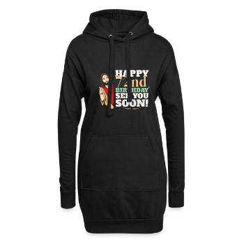 Joyeux 72eAnniversaire À bientôt Jésus drôle Meme - Sweat-shirt à capuche long Femme - noir - Devant