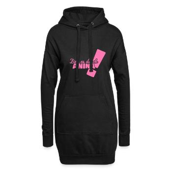 Prénom Anina - Sweat-shirt à capuche long Femme - noir - Devant