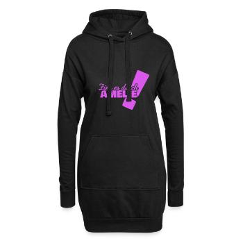 Amélie - Sweat-shirt à capuche long Femme - noir - Devant