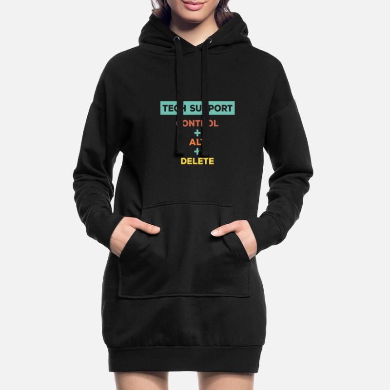 Ctrl Alt Delete Tech Support Hoodie Dress