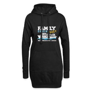 Family Cruise 2024 Cruising Tour Voyage Matching - Hoodie-Kleid - Schwarz - Vorne