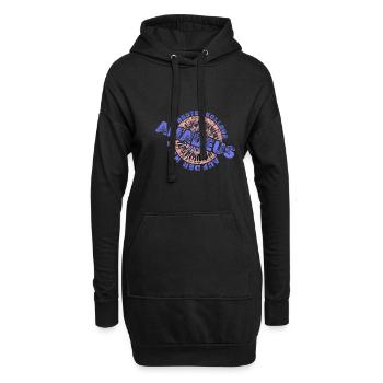 Mitarbeiter Amadeus - Hoodie-Kleid - Schwarz - Vorne