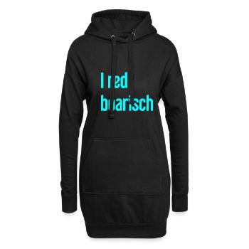 I boarisch rouge - Sweat-shirt à capuche long Femme - noir - Devant