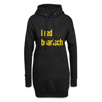 I red boarisch - Hoodie-Kleid - Schwarz - Vorne