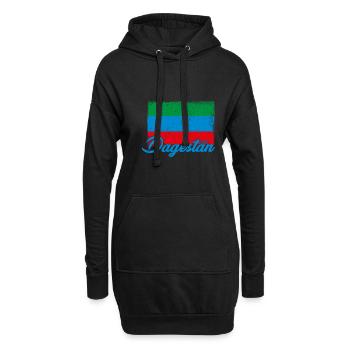 Dagestanisch Flagge Dagestan Adler Urlaub - Hoodie-Kleid - Schwarz - Vorne
