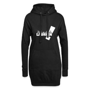 Geschenk für Laureen - Hoodie-Kleid - Schwarz - Vorne