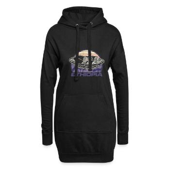 Äthiopien Afrika Fladenbrot Injera Brot Backen - Hoodie-Kleid - Schwarz - Vorne