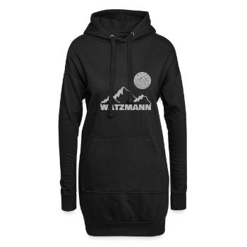 Bergsport Watzmann - Hoodie-Kleid - Schwarz - Vorne