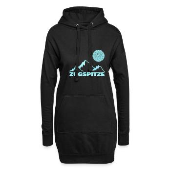 Bergsport Zugspitze - Hoodie-Kleid - Schwarz - Vorne