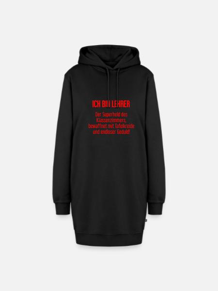 Lehrer - Der Superheld des Klassenzimmers! - Hoodie-Kleid - Schwarz
