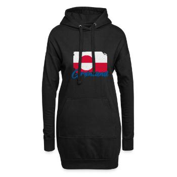 Grönland Kalaallit Nunaat Dänisch Insel - Hoodie-Kleid - Schwarz - Vorne