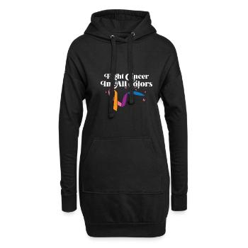 Soutenez le Mois de la sensibilisation au cancer Combattez le cancer - Sweat-shirt à capuche long Femme - noir - Devant