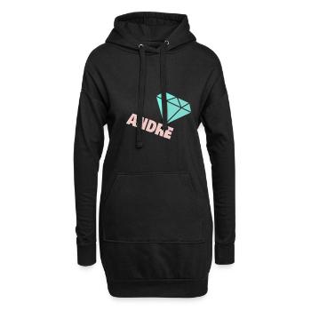 Cadeau pour André - Sweat-shirt à capuche long Femme - noir - Devant
