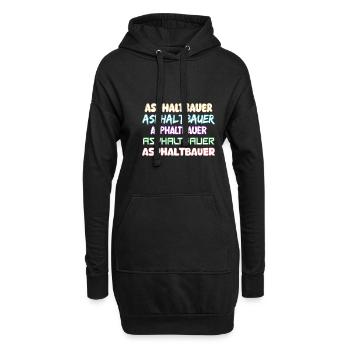 Asphaltbauer als Job - Hoodie-Kleid - Schwarz - Vorne