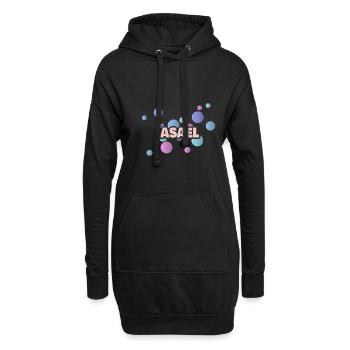 Asaël Asaël - Sweat-shirt à capuche long Femme - noir - Devant