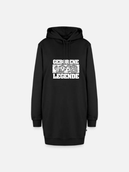 Geschenkidee 1962 - Hoodie-Kleid - Schwarz