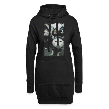 Gangster Cats Streetwear Cool Cat Motif - Sweat-shirt à capuche long Femme - noir - Devant