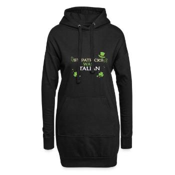 St. Patricks Was Italian - Hoodie-Kleid - Schwarz - Vorne