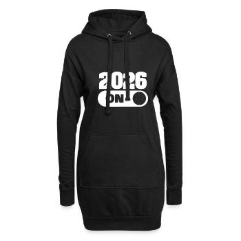 Jahr 2026 - Hoodie-Kleid - Schwarz - Vorne