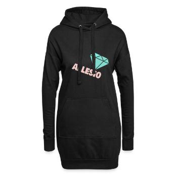 Geschenk für Allesio - Hoodie-Kleid - Schwarz - Vorne