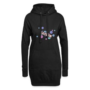 Cadeau Prénom Cayden - Sweat-shirt à capuche long Femme - noir - Devant