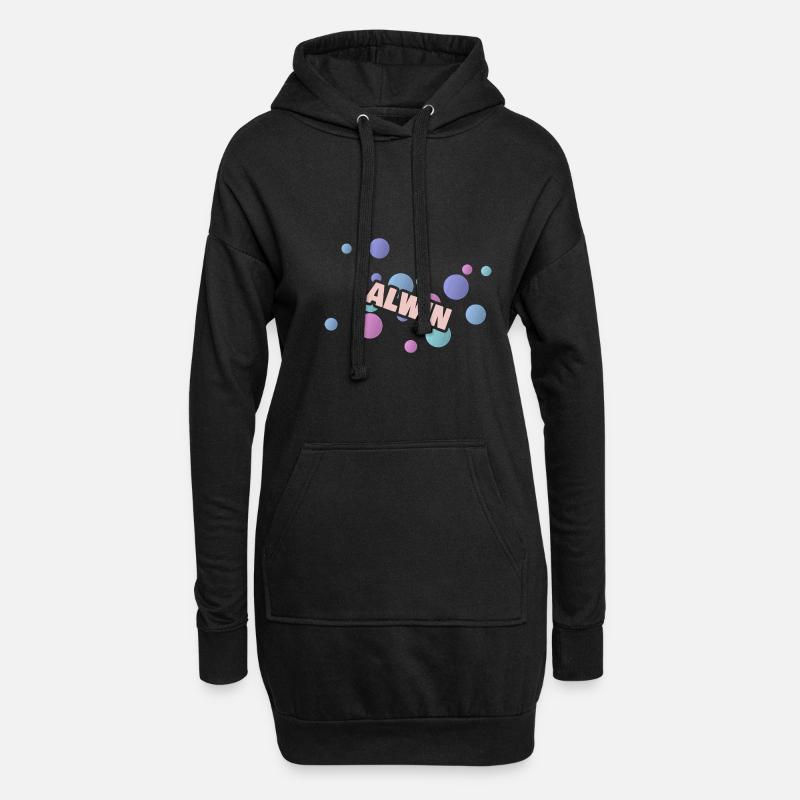 Geschenk Alwin - Hoodie-Kleid - Schwarz