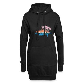 Vacances Lampedusa - Sweat-shirt à capuche long Femme - noir - Devant