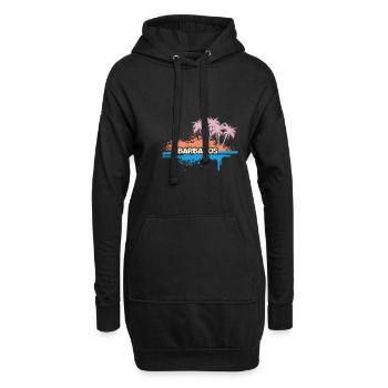 Geschenk für Barbados - Hoodie-Kleid - Schwarz - Vorne