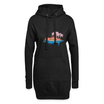 Karibik - Hoodie-Kleid - Schwarz - Vorne