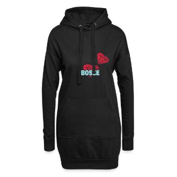 Bosse als Kostbar - Hoodie-Kleid - Schwarz - Vorne