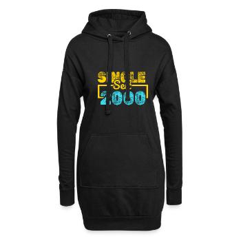 seit 2000 - Hoodie-Kleid - Schwarz - Vorne