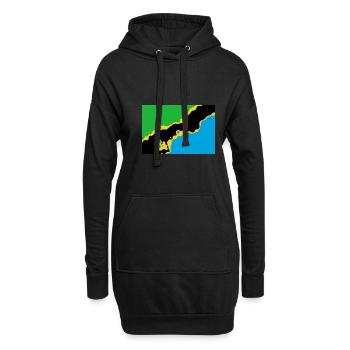 Tansania - Hoodie-Kleid - Schwarz - Vorne