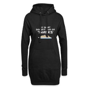 Mon bateau ne fonctionne plus grâce à Funny Boat Captain - Sweat-shirt à capuche long Femme - noir - Devant