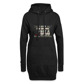 Grooming Hundefriseur Spruch Hunde Groomer - Hoodie-Kleid - Schwarz - Vorne