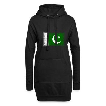Le Pakistan comme drapeau - Sweat-shirt à capuche long Femme - noir - Devant
