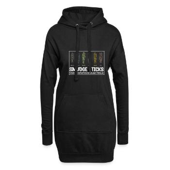 Sauge Smudge bâtons guérison spirituelle prière païenne - Sweat-shirt à capuche long Femme - noir - Devant