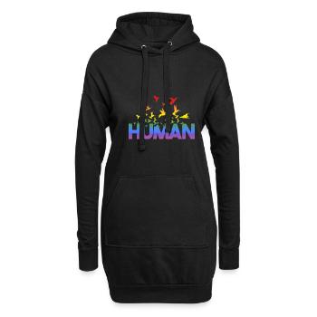 Cher Human Arc-en-ciel Gay Pride - LGBT - Sweat-shirt à capuche long Femme - noir - Devant