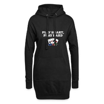 Play Smart Pray Hard Poker Sayings Poker Player - Hoodie-Kleid - Schwarz - Vorne