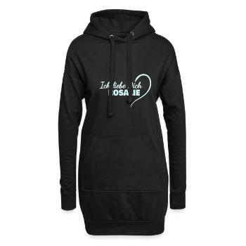 Geschenk für Rosalie - Hoodie-Kleid - Schwarz - Vorne